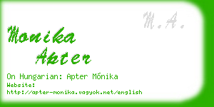 monika apter business card
